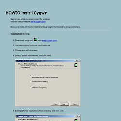 How to install Cygwin