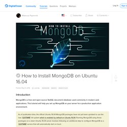How to Install MongoDB on Ubuntu 16.04