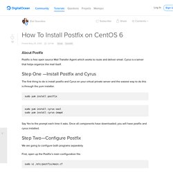 How To Install Postfix on CentOS 6