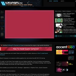 How To Install Quartz Composer
