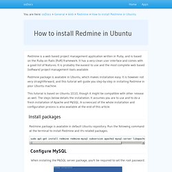 How to install Redmine in Ubuntu
