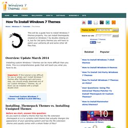 How to install Windows 7 Themes