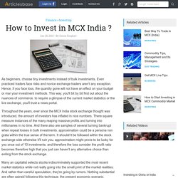 How to Invest in MCX India ?
