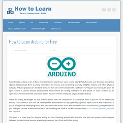 How to Learn Arduino for Free