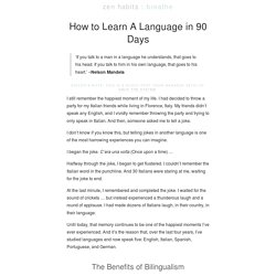 » How to Learn A Language in 90 Days