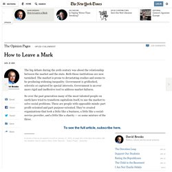 How to Leave a Mark - NYTimes.com