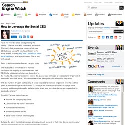 How to Leverage the Social CEO