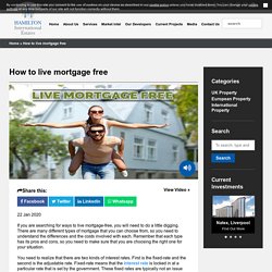 How to live mortgage free