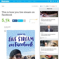 How to live stream on Facebook
