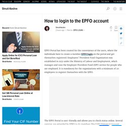 How to login to the EPFO account
