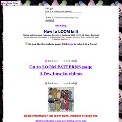 How to Loom Knit