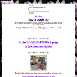 How to Loom Knit