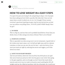 HOW TO LOSE WEIGHT IN 4 EASY STEPS