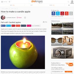 How to make a candle apple