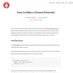 How to Make a Chrome Extension
