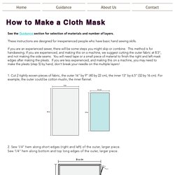 How to Make a Cloth Mask