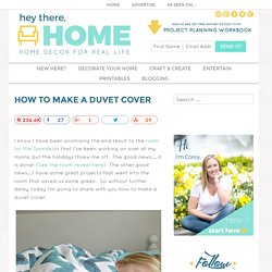 How to Make a Duvet Cover