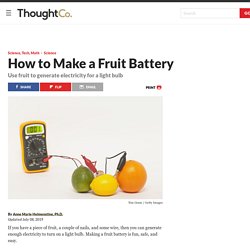 How to Make a Fruit Battery