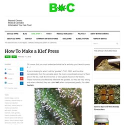 How To Make a Kief Press