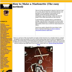 How to make a mariionette