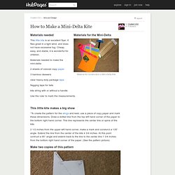 How to Make a Mini-Delta Kite