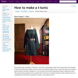 How to make a t-tunic - Empire