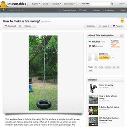 How to make a tire swing!