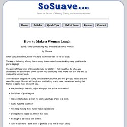 How to Make a Woman Laugh