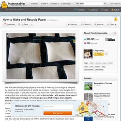 How to Make and Recycle Paper