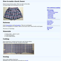 How to make classic boxer