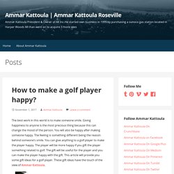 How to make a golf player happy?