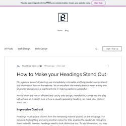 How to Make your Headings Stand Out