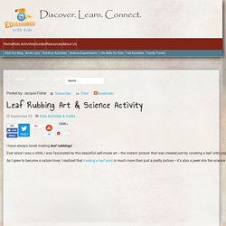 Within this website there is varies suggestions to teach art, science, stem and more through leaf discover.