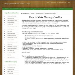How to Make Massage Candles