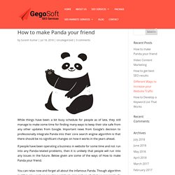 How to make Panda your friend