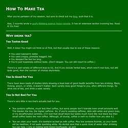 How To Make Tea