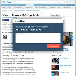 How to Make a Welding Table