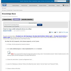 How to map a WD network drive on a Mac