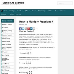 How to Multiply Fractions?