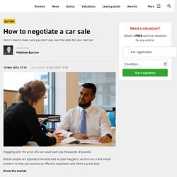 How to Negotiate a Car Sale