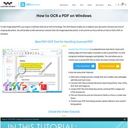 How to OCR a PDF on Windows