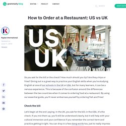 How to Order at a Restaurant: US vs UK
