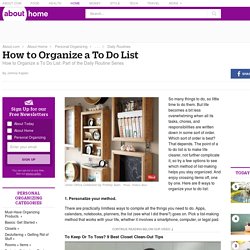 How to Organize a To Do List