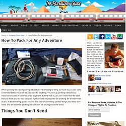 How To Pack For Any Adventure