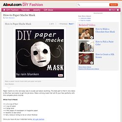How-to Paper Mache Mask