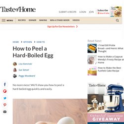 How to Peel a Hard-Boiled Egg the Easy Way