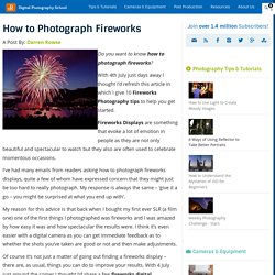 How to Photograph Fireworks Displays