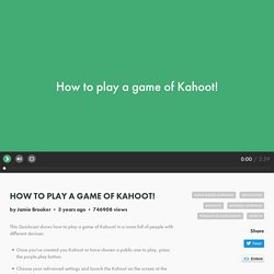 How to play a game of Kahoot!