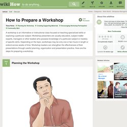 How to Prepare a Workshop: 9 Steps