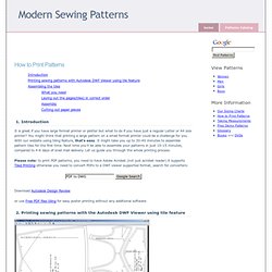 How to Print Patterns